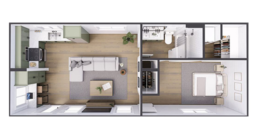 I need the floor plan container house design