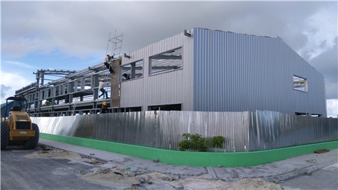 Steel structure gymnasium in Maldives