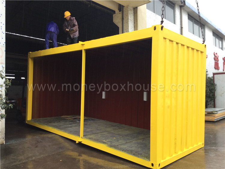 shipping container house reception room