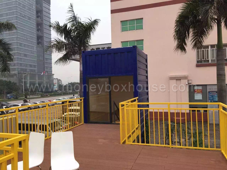 shipping container house reception room