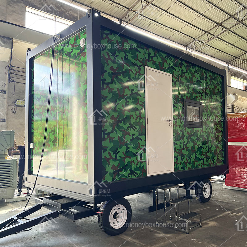 2025 canton fair Moneybox cheap price low cost single-wide living prefab container trailer house on wheels 2025 canton fair Moneybox cheap price low cost single-wide living prefab container trailer house on wheels